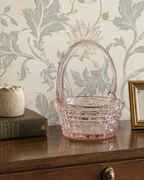 Williams-Sonoma Pink Glass Woven Basket