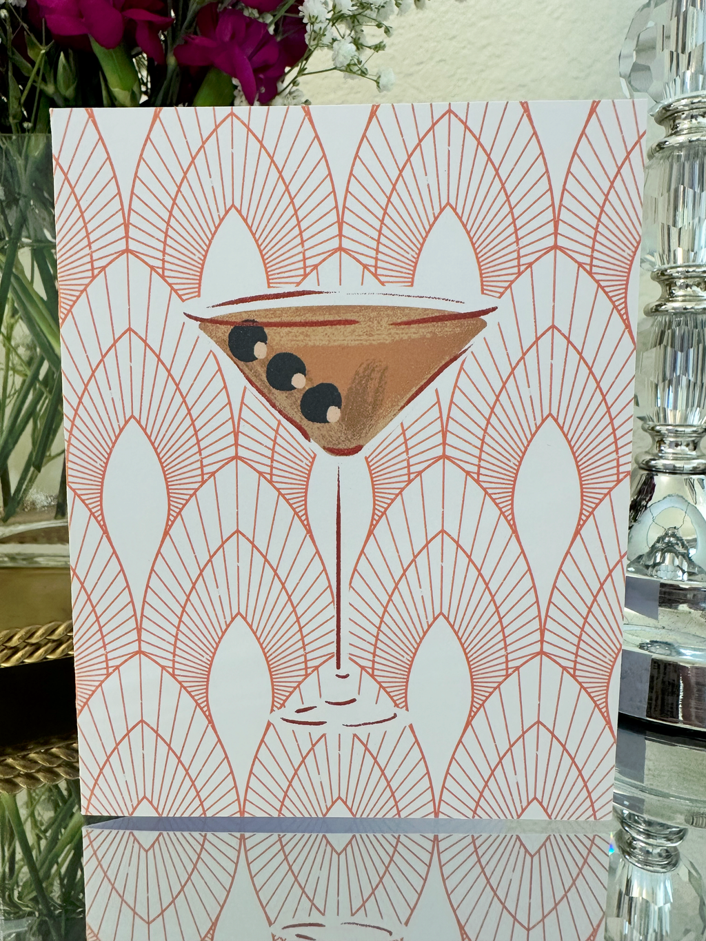 Martini Cocktail Note Card | Cheers, Darling