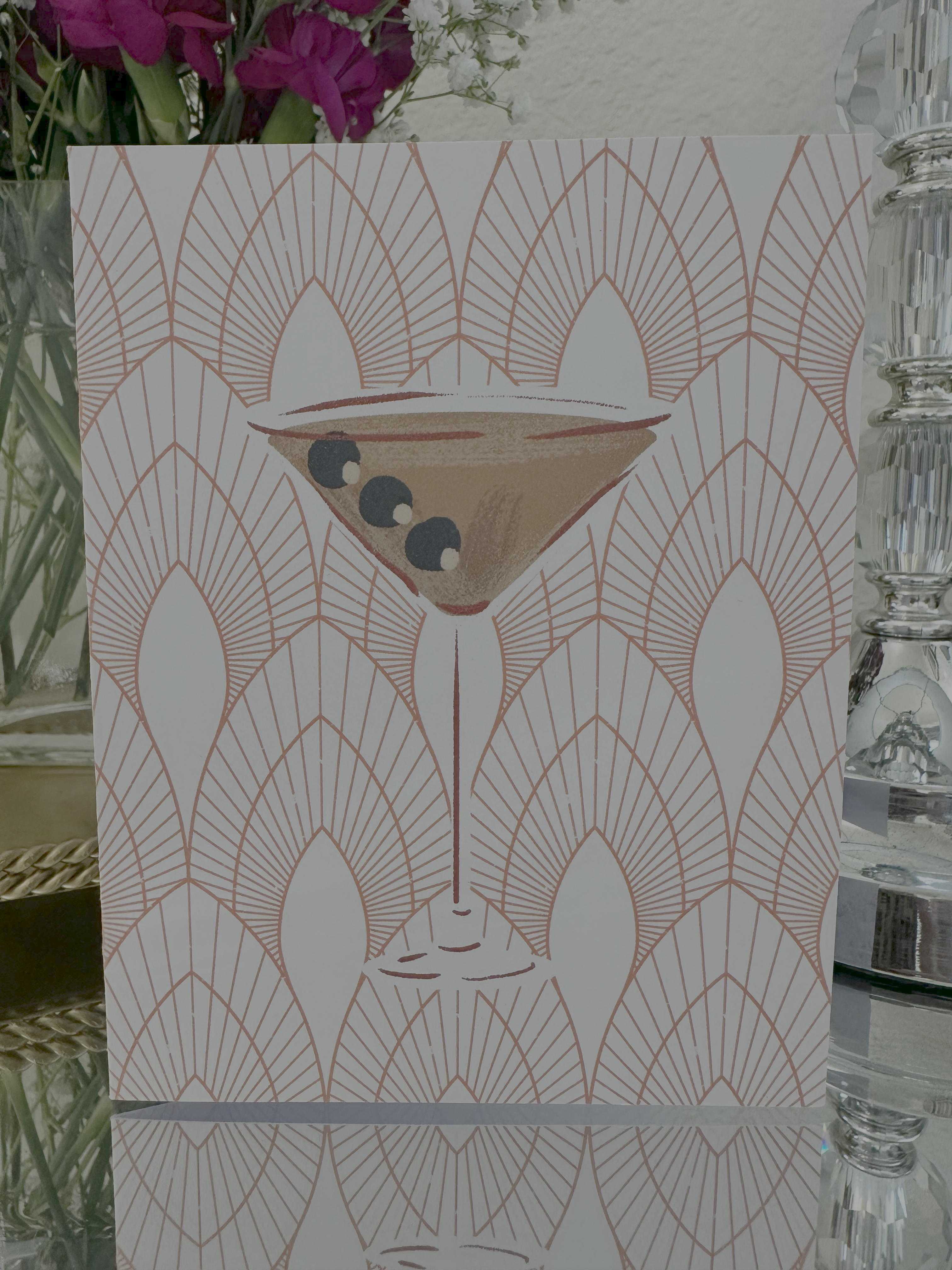 Martini Cocktail Note Card | Cheers, Darling