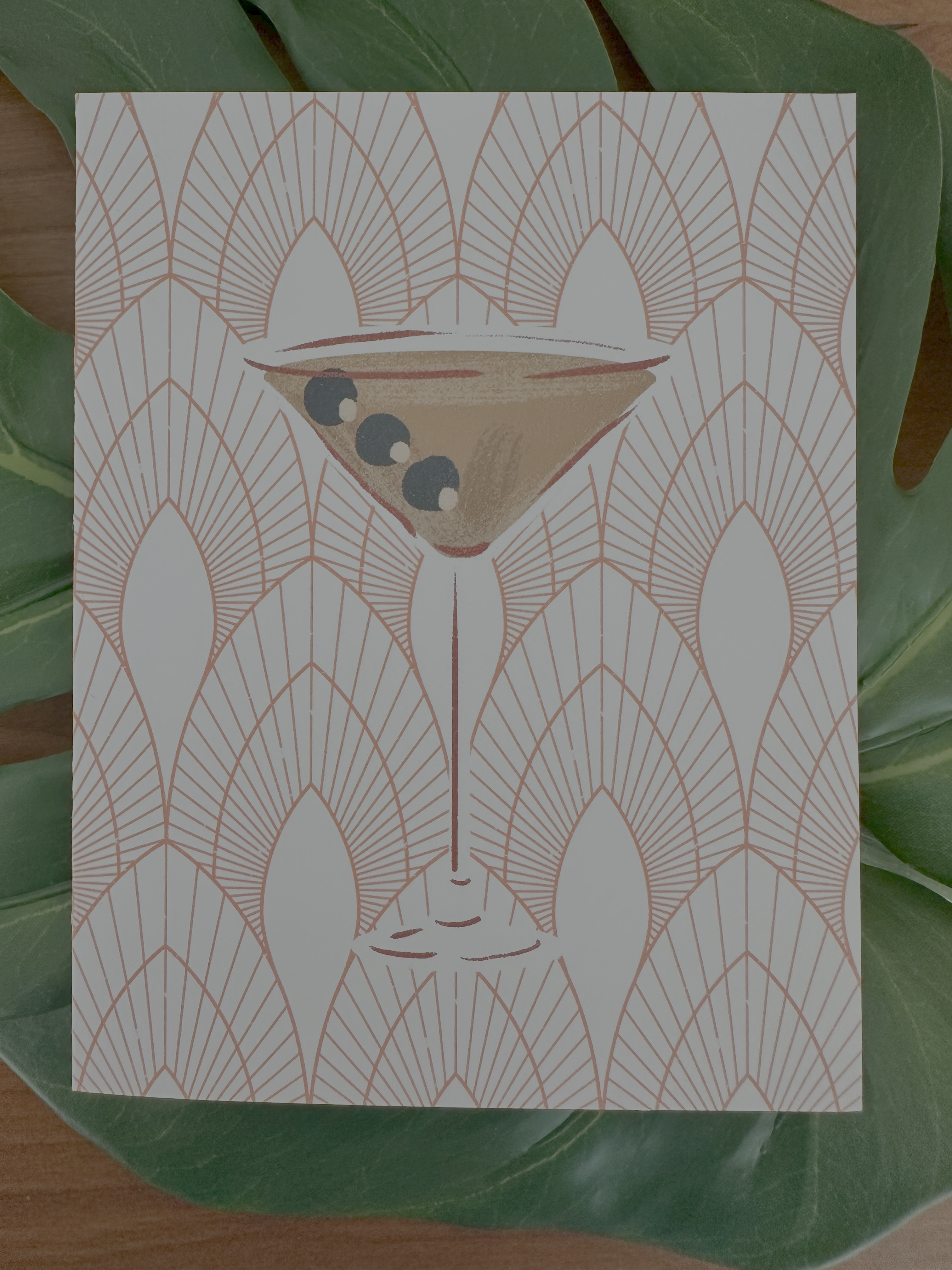Martini Cocktail Note Card | Cheers, Darling