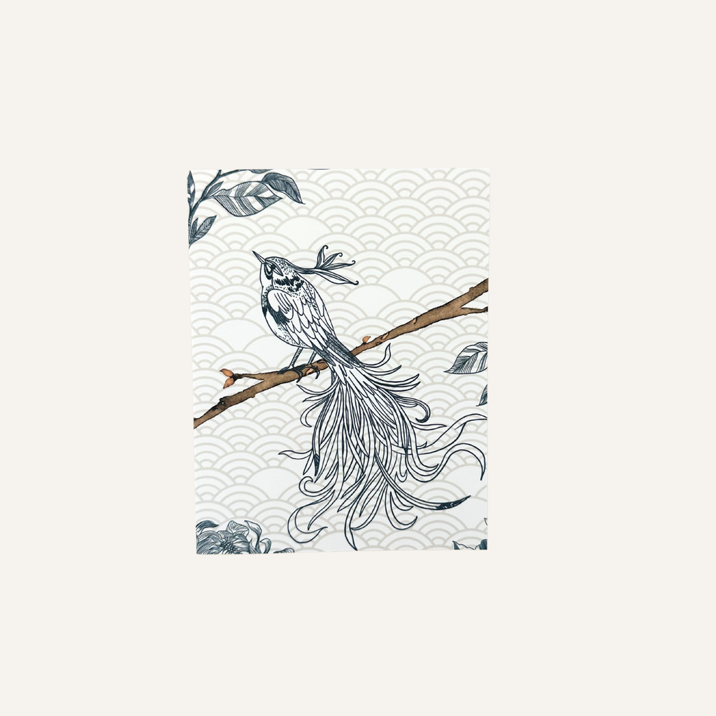 Spring Bird Note Card | Feathers & Branch