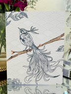 Spring Bird Note Card | Feathers & Branch