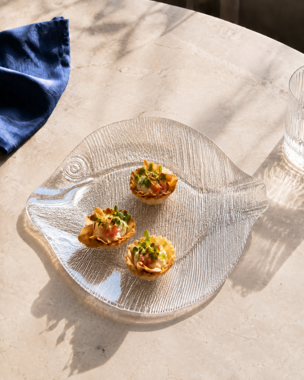 Mid-Century Italian Glass Fish Serving Platter, Attributed to Fidenza Vetraria