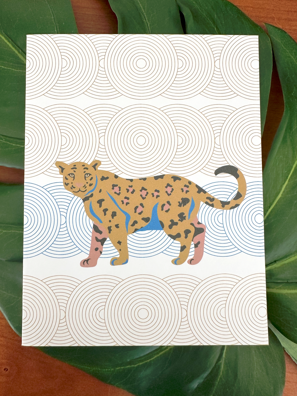 Leopard Note Card | Leopard in Blue