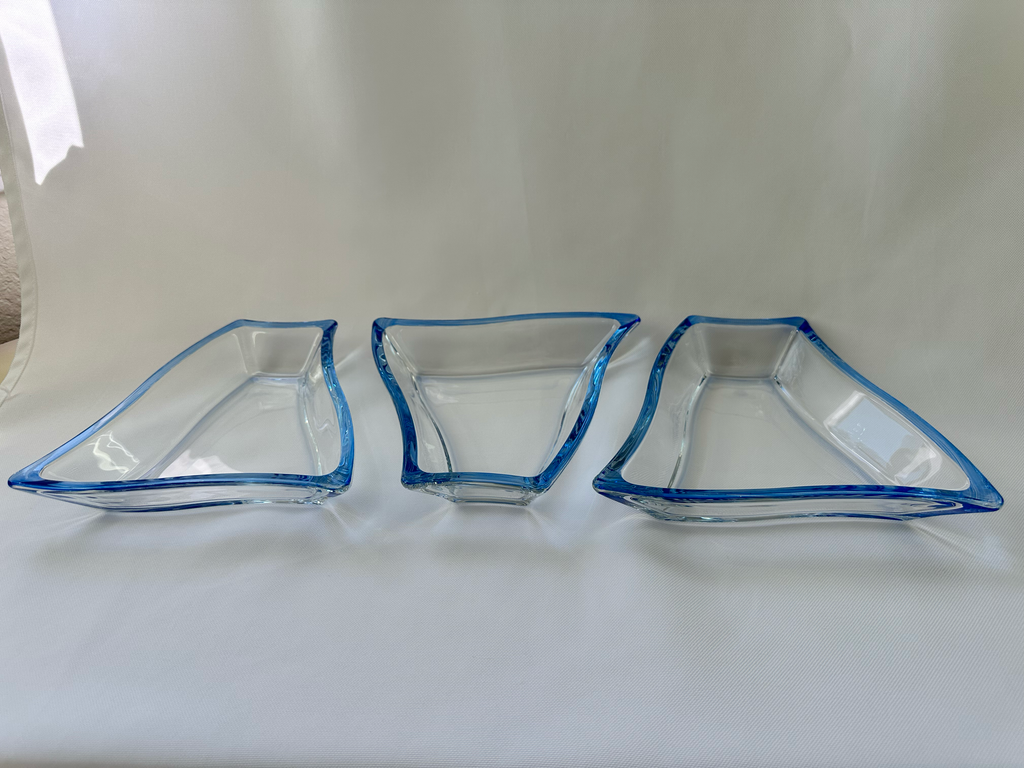 Luigi Bormioli Michelangelo Color Palette Sapphire 3-Piece Serving Set