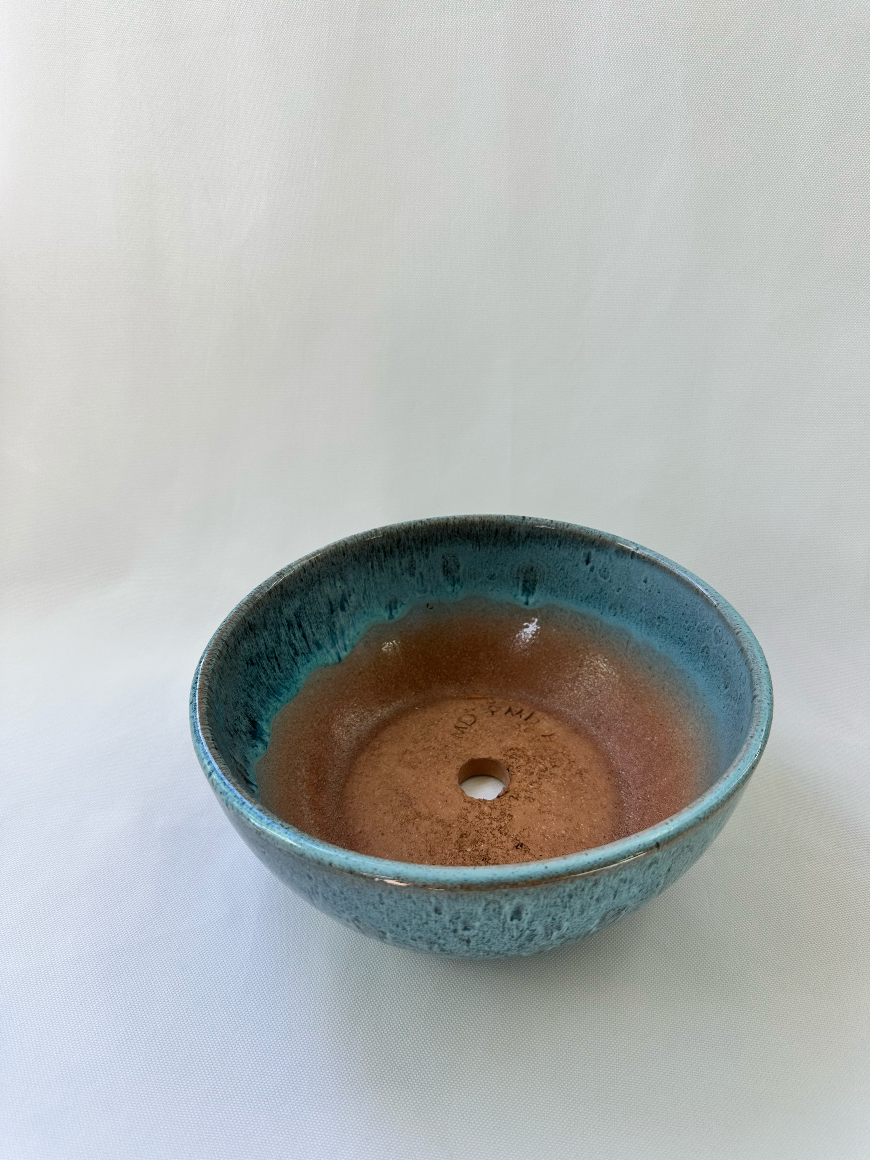 Mottled Blue Studio Pottery Planter