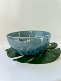 Mottled Blue Studio Pottery Planter