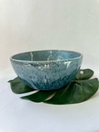 Mottled Blue Studio Pottery Planter