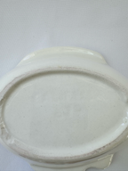 Vintage White Ceramic Fish Bowls — Set of 2