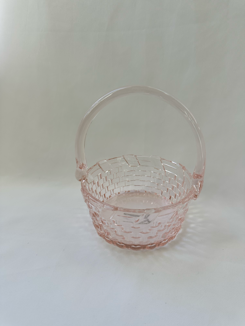 Williams-Sonoma Pink Glass Woven Basket