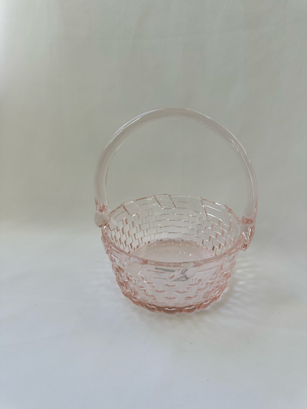 Williams-Sonoma Pink Glass Woven Basket
