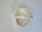 Pearlescent White Ceramic Basket Bowl | Iridescent