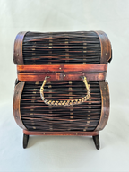 Woven Arch Storage Chest, Attributed to The Bombay Company