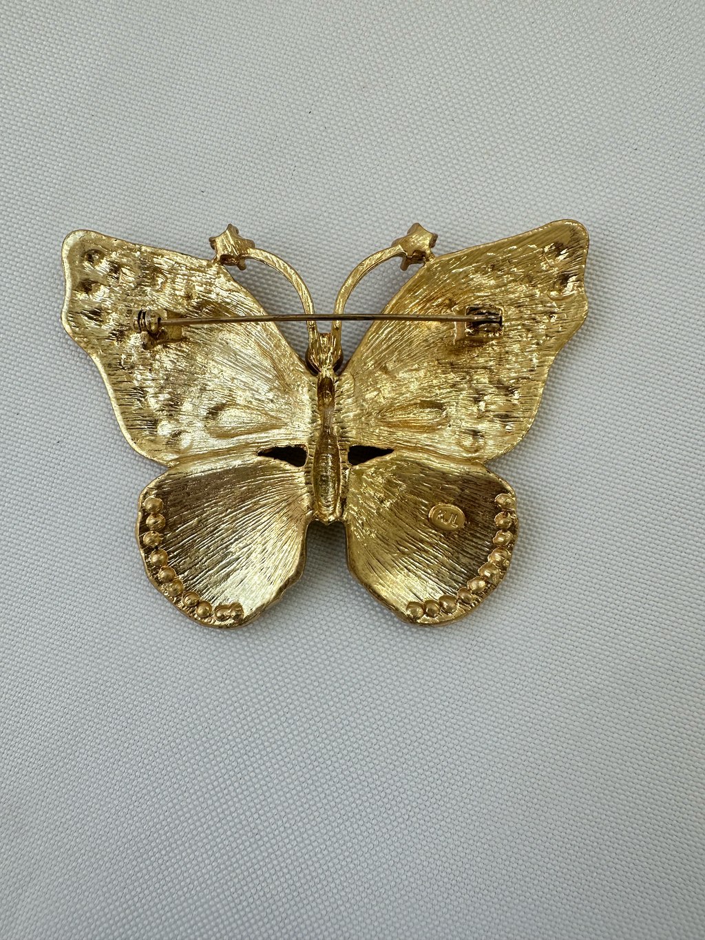 Kenneth Jay Lane Crystal & Enamel Butterfly Brooch