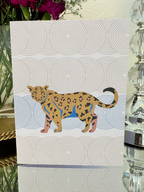 Leopard Note Card | Leopard in Blue