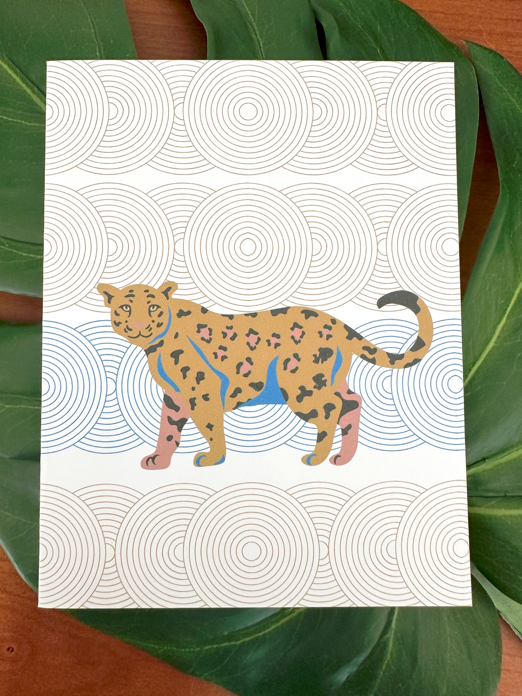 Leopard Note Card | Leopard in Blue