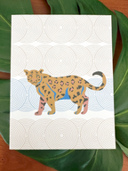 Leopard Note Card | Leopard in Blue