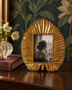 Gold-Tone Leaf Tabletop Frame, 4 x 6