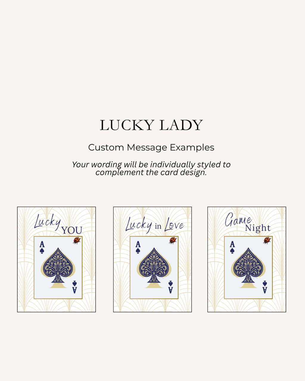 Ace of Spades Note Card | Lucky Lady