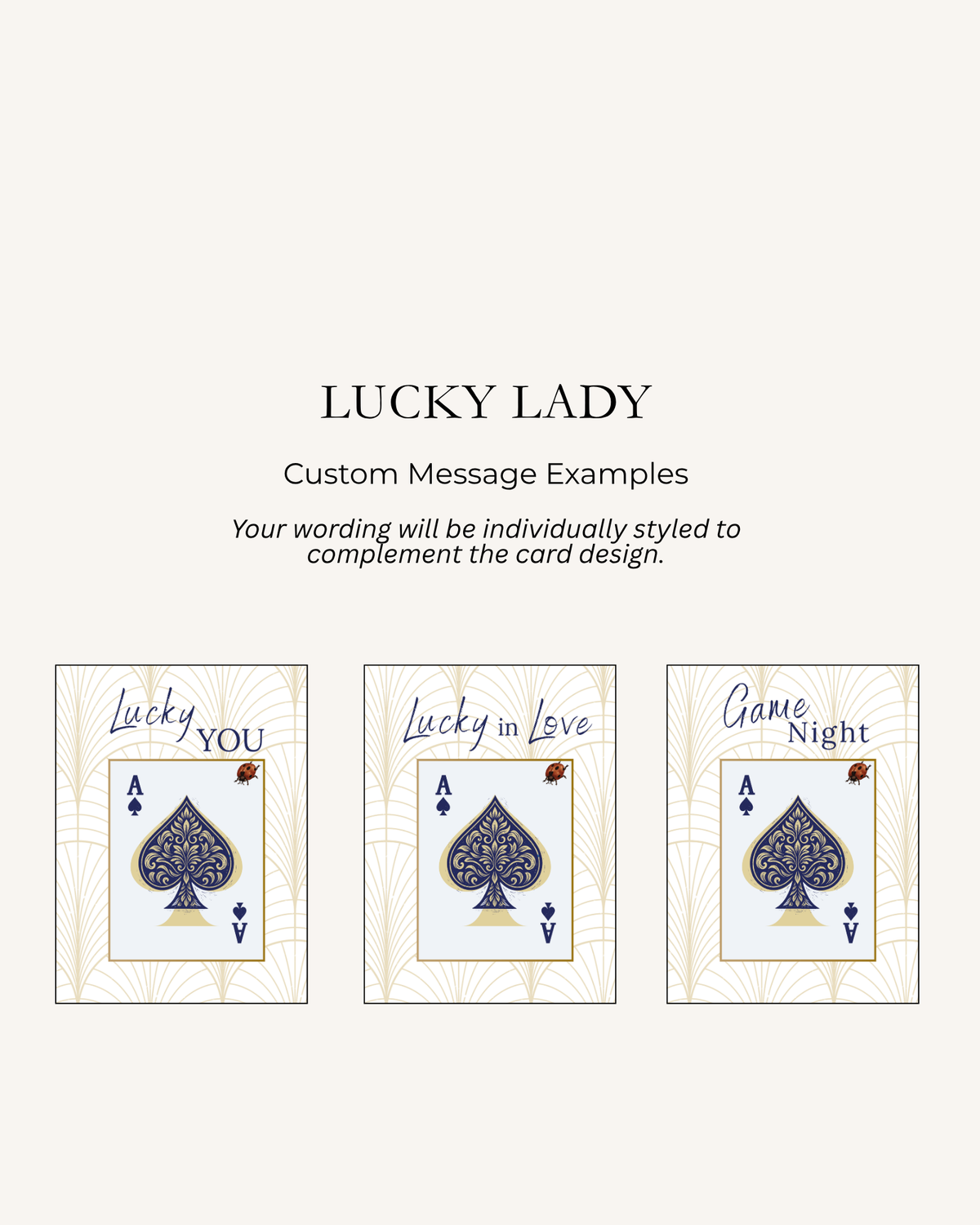 Ace of Spades Note Card | Lucky Lady