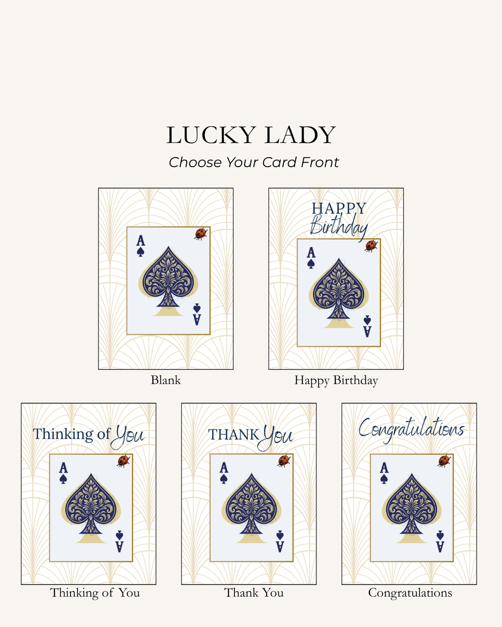 Ace of Spades Note Card | Lucky Lady