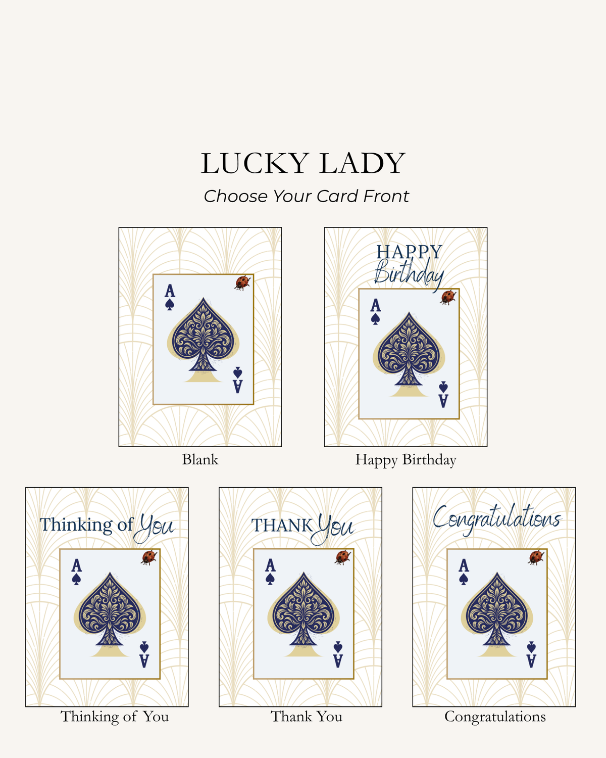 Ace of Spades Note Card | Lucky Lady