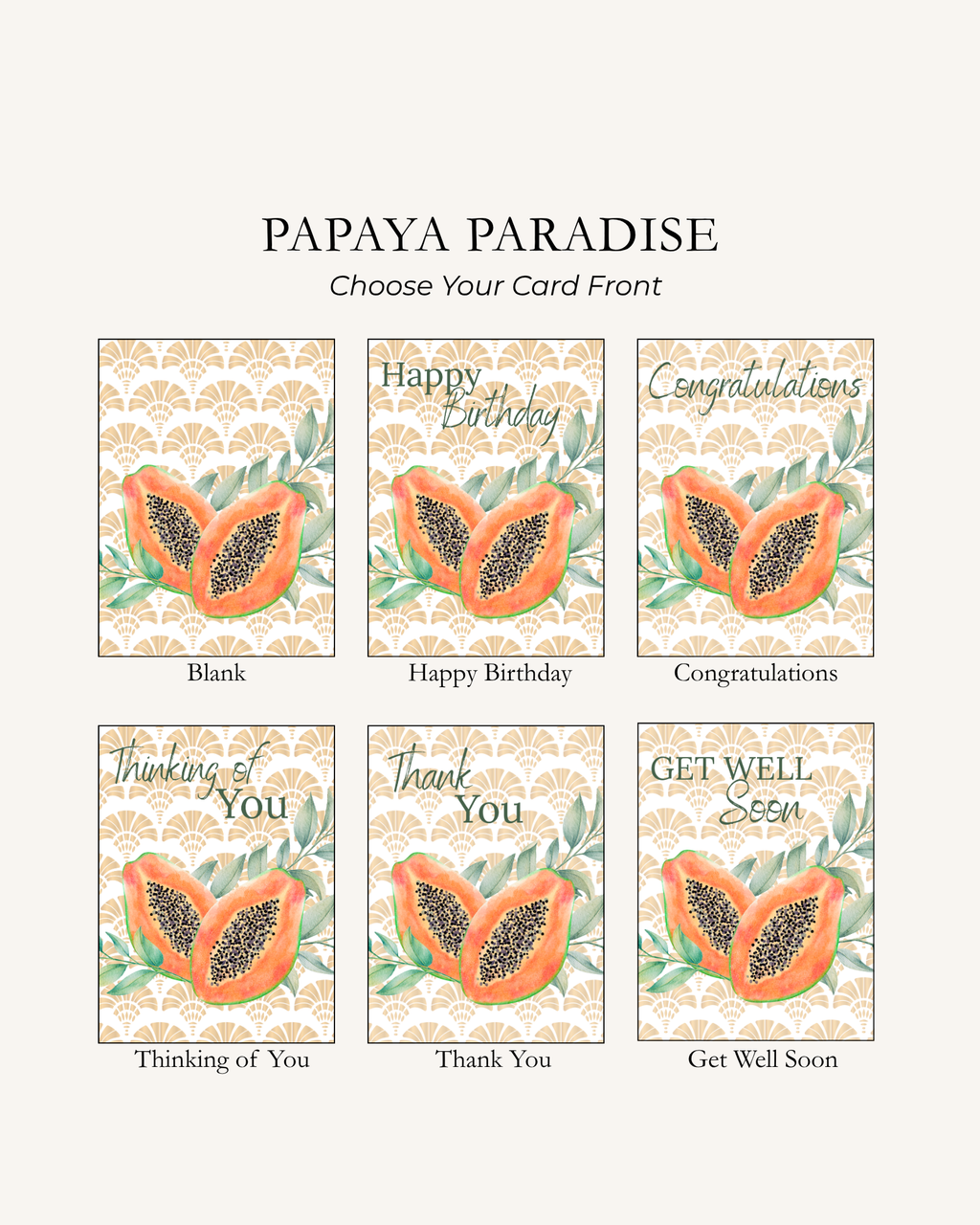 Papaya Note Card | Papaya Paradise