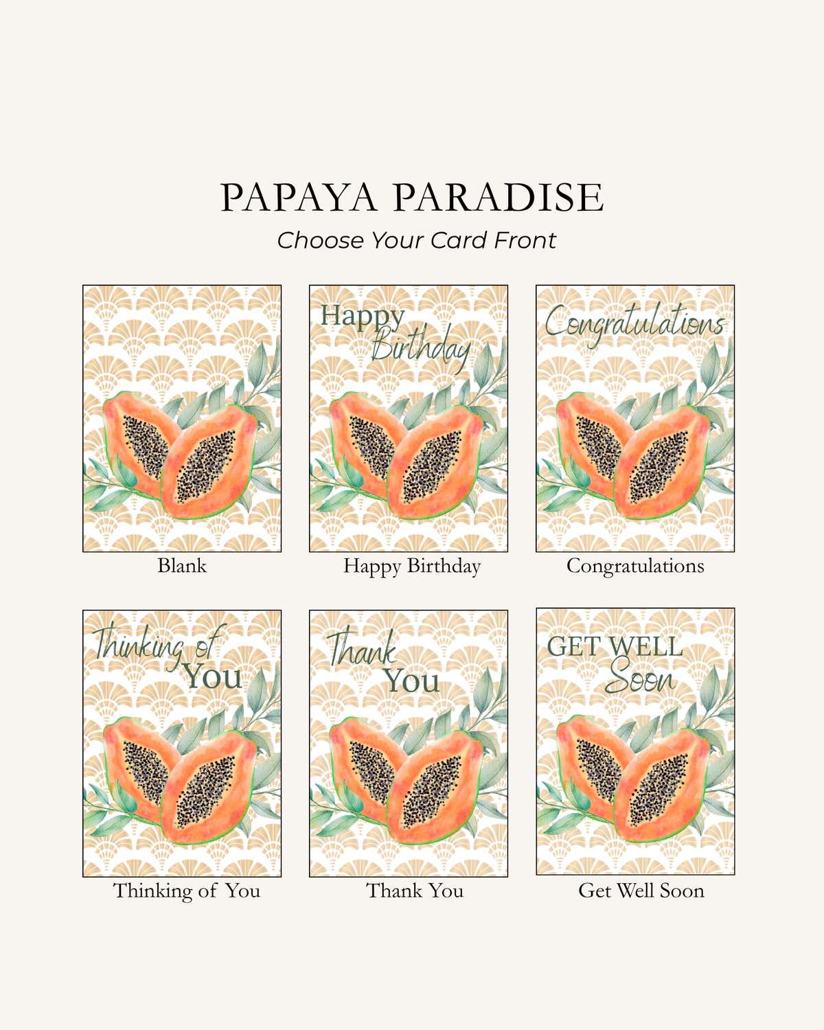 Papaya Note Card | Papaya Paradise