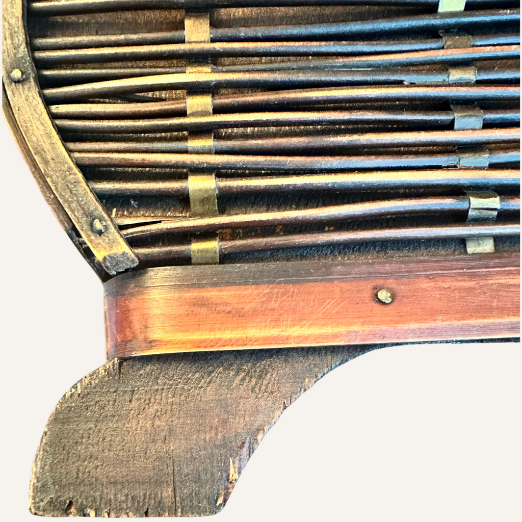 Scuff marks on front left leg
