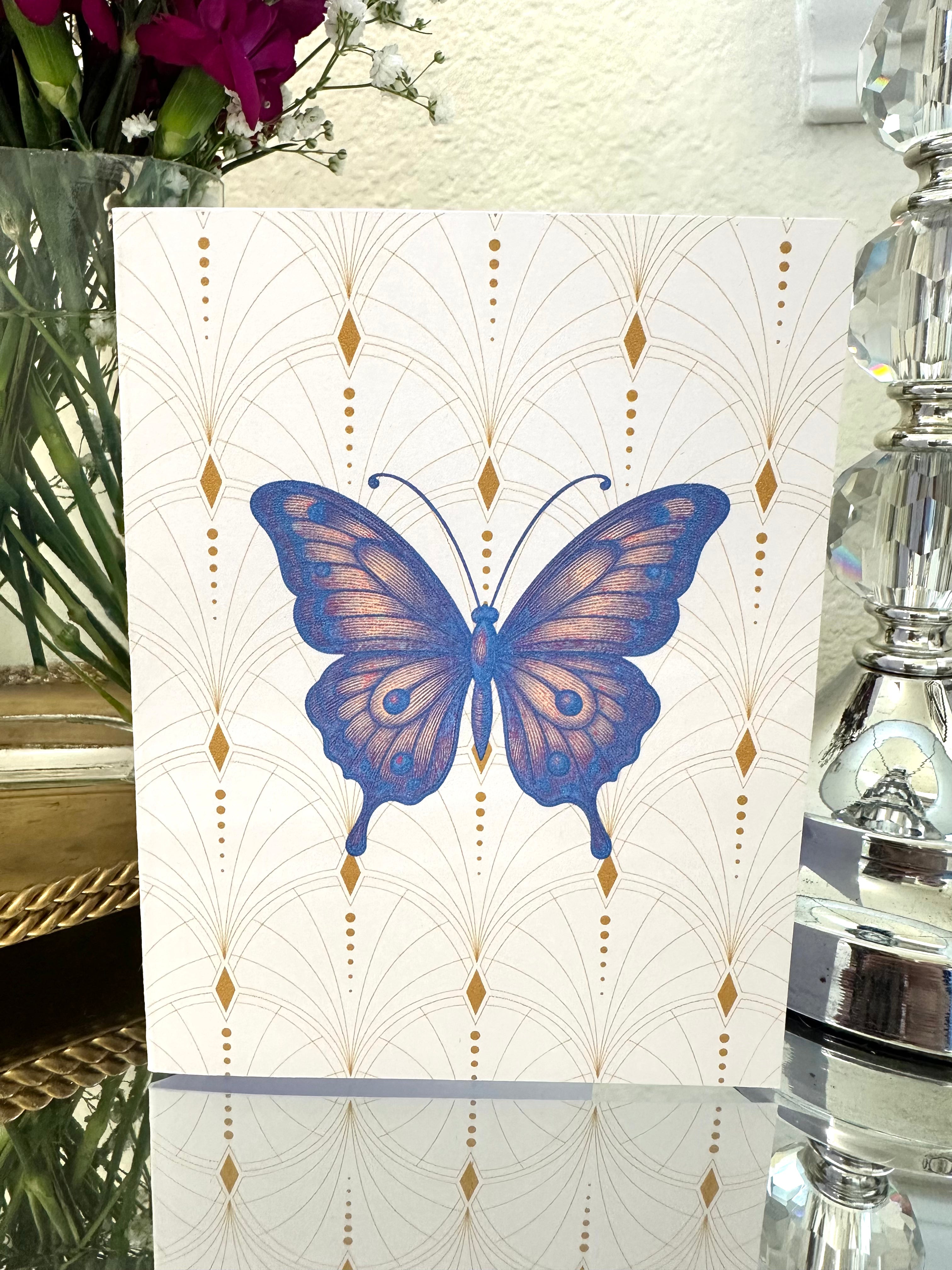 Butterfly Note Card | Vintage Glasswing