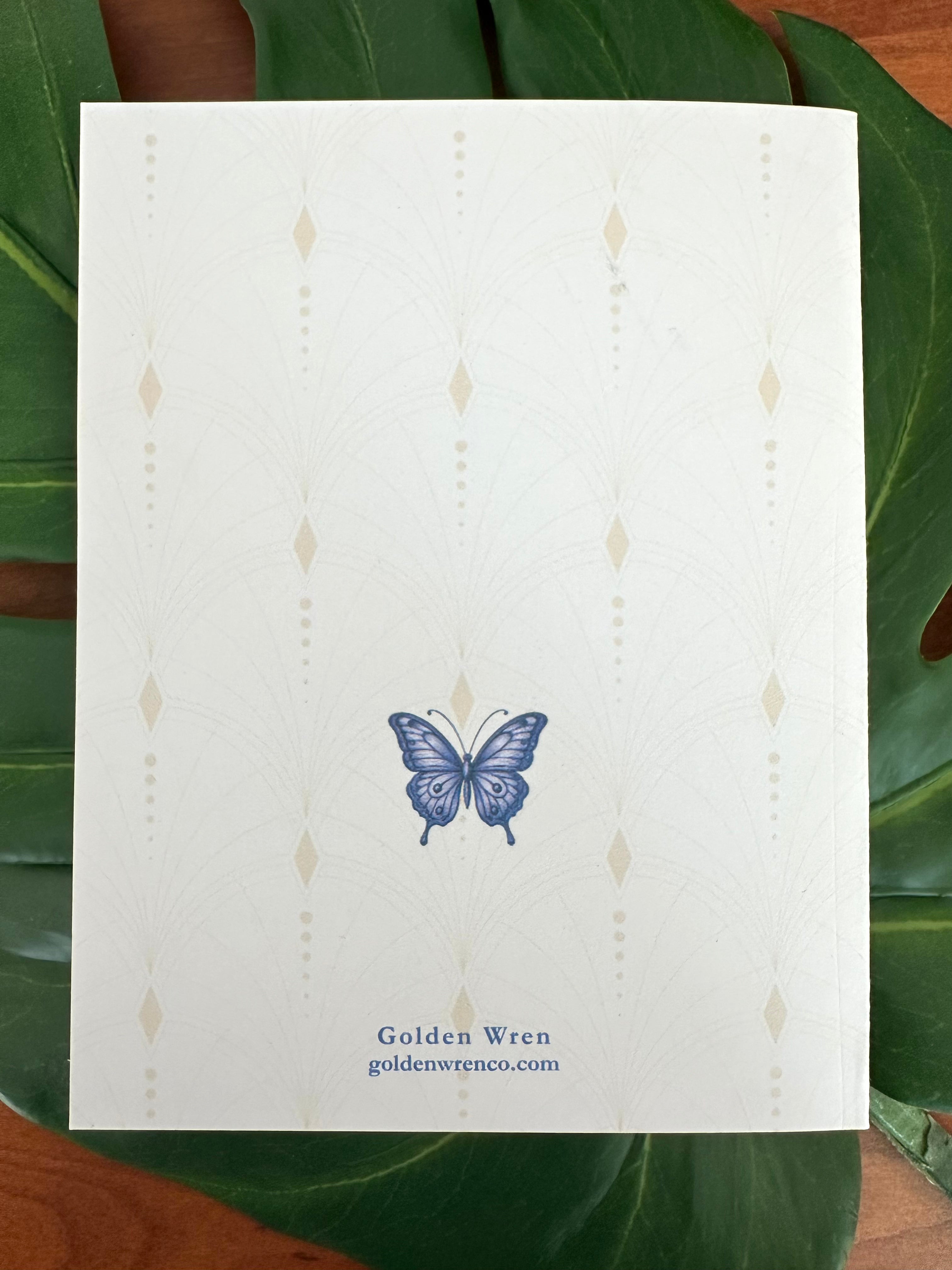 Butterfly Note Card | Vintage Glasswing