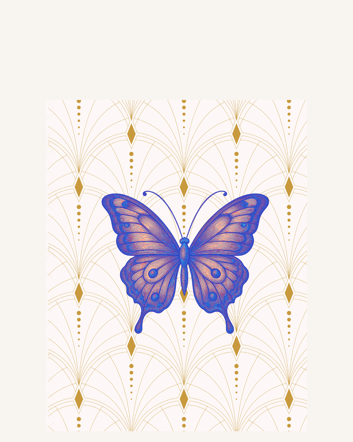 Butterfly Note Card | Vintage Glasswing
