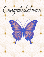 Butterfly Note Card | Vintage Glasswing