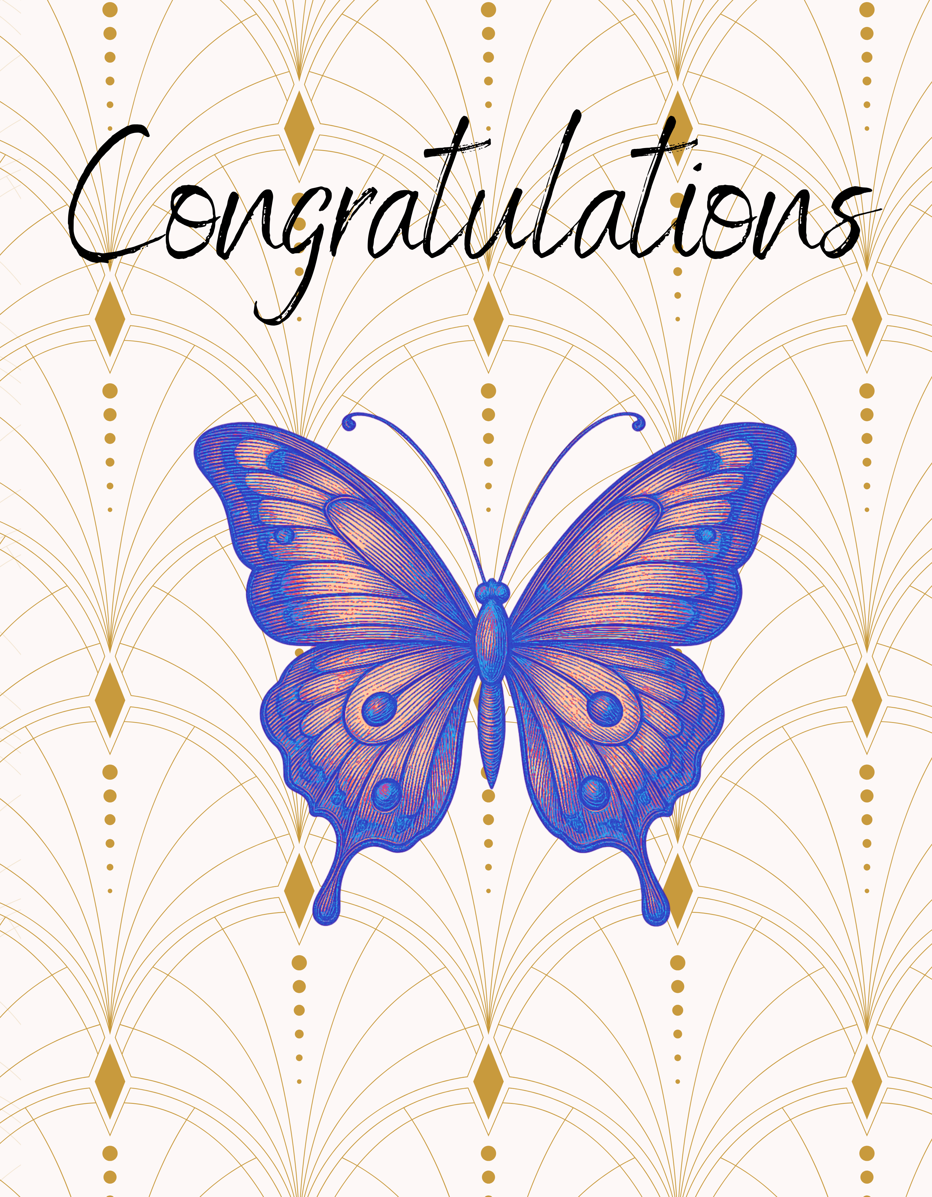 Butterfly Note Card | Vintage Glasswing