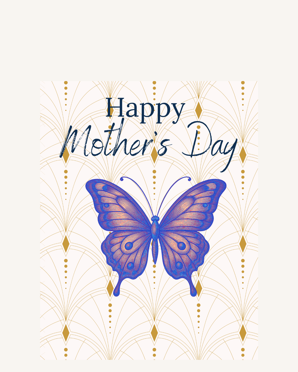 Butterfly Note Card | Vintage Glasswing