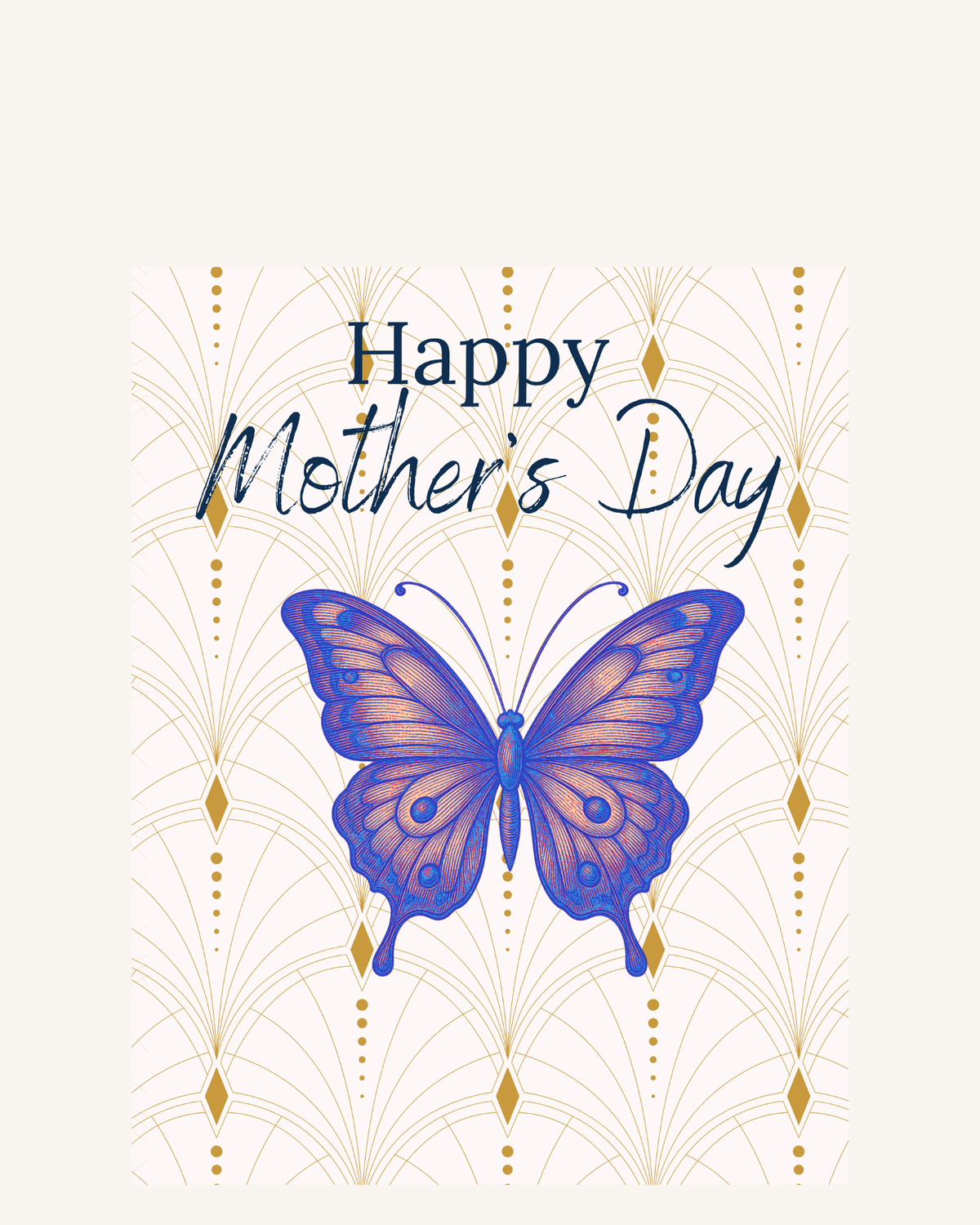 Butterfly Note Card | Vintage Glasswing