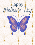Butterfly Note Card | Vintage Glasswing