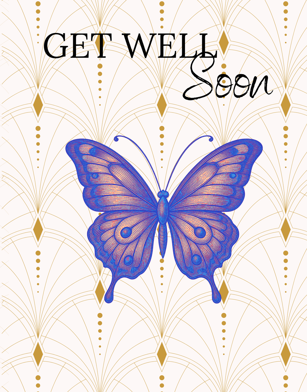 Butterfly Note Card | Vintage Glasswing
