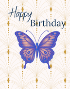Butterfly Note Card | Vintage Glasswing