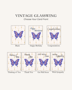 Butterfly Note Card | Vintage Glasswing