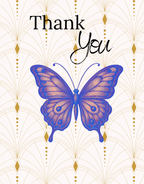 Butterfly Note Card | Vintage Glasswing
