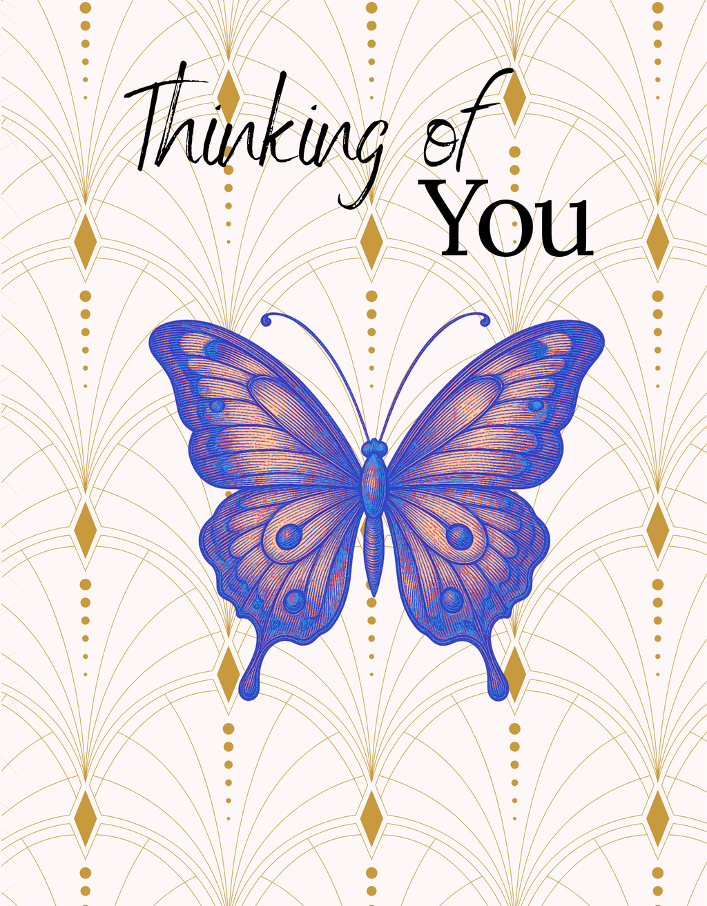 Butterfly Note Card | Vintage Glasswing