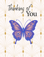 Butterfly Note Card | Vintage Glasswing