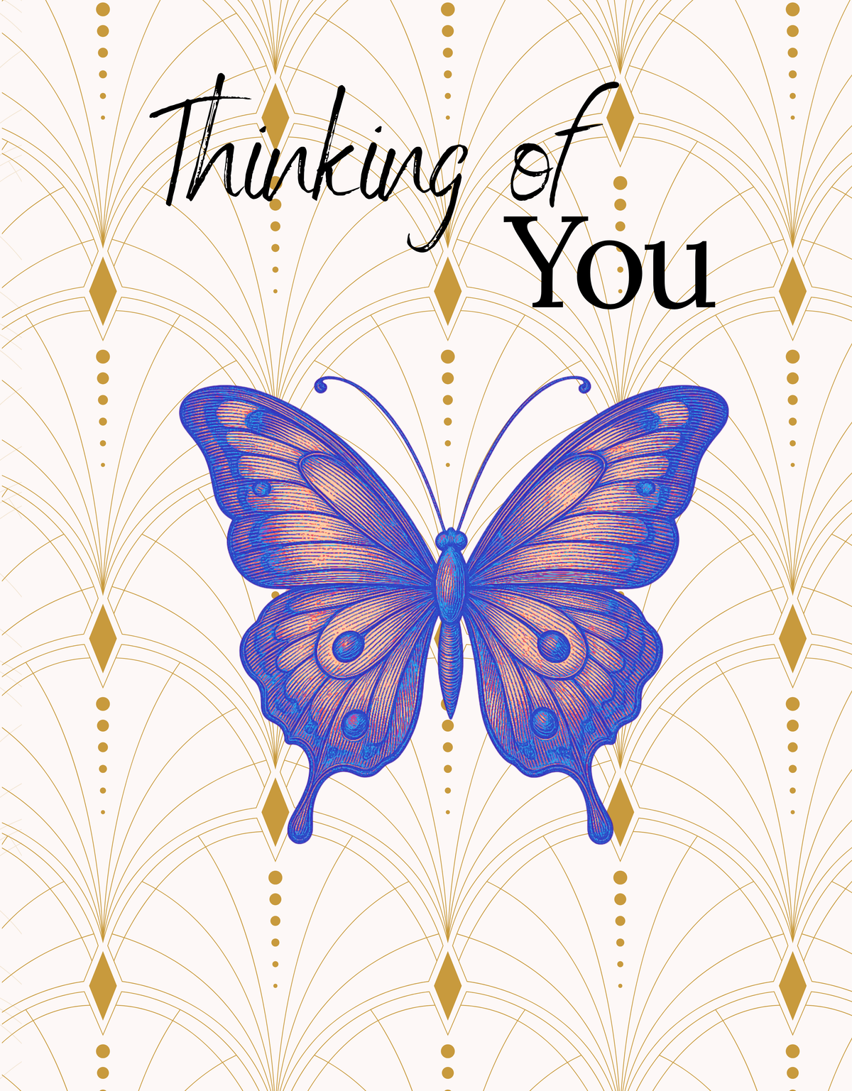 Butterfly Note Card | Vintage Glasswing