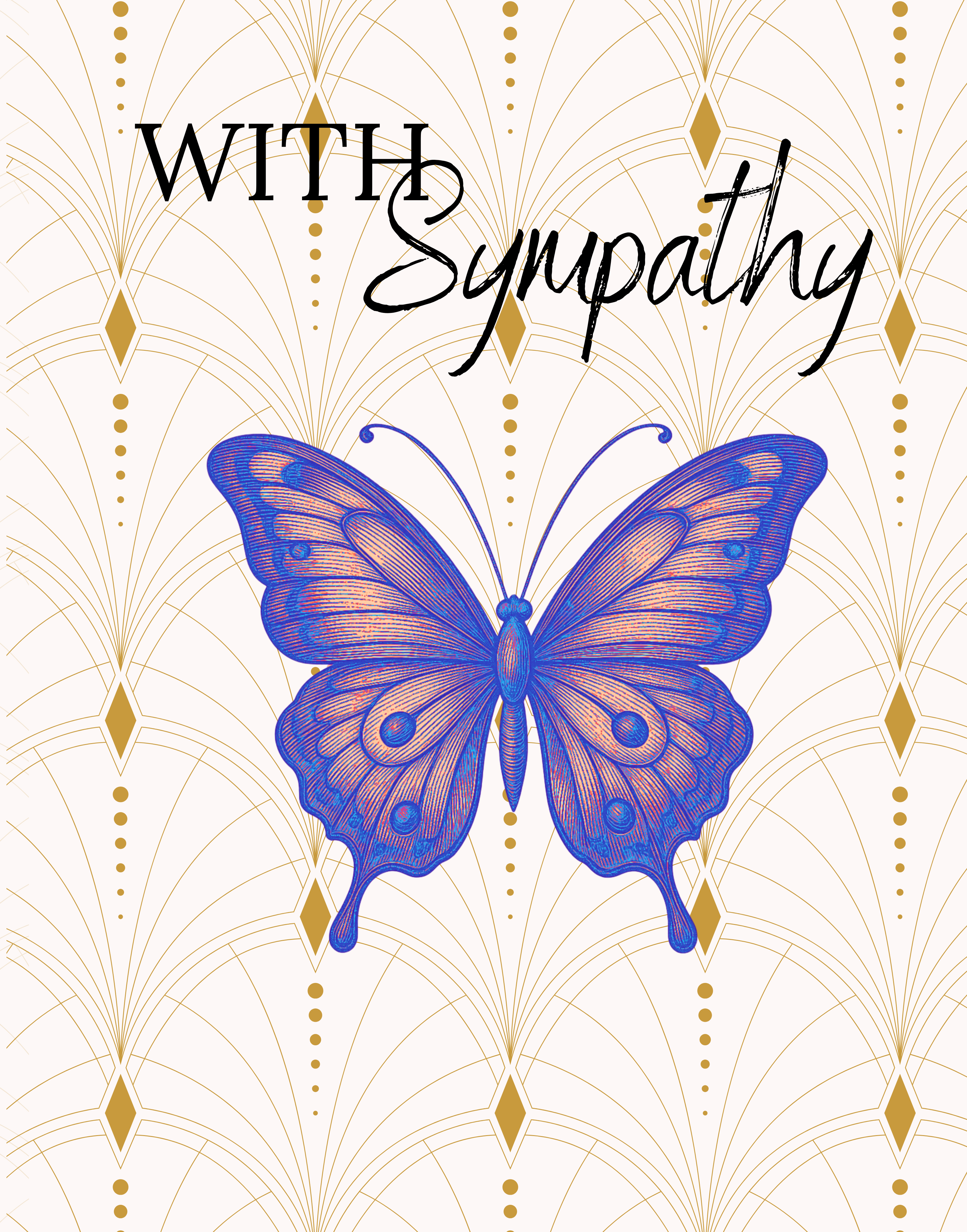 Butterfly Note Card | Vintage Glasswing