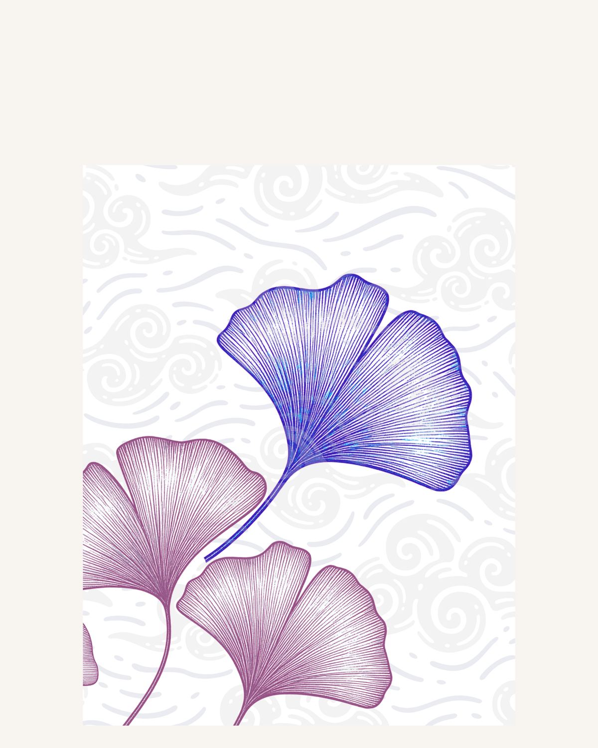 Ginkgo Leaf Note Card | Windswept