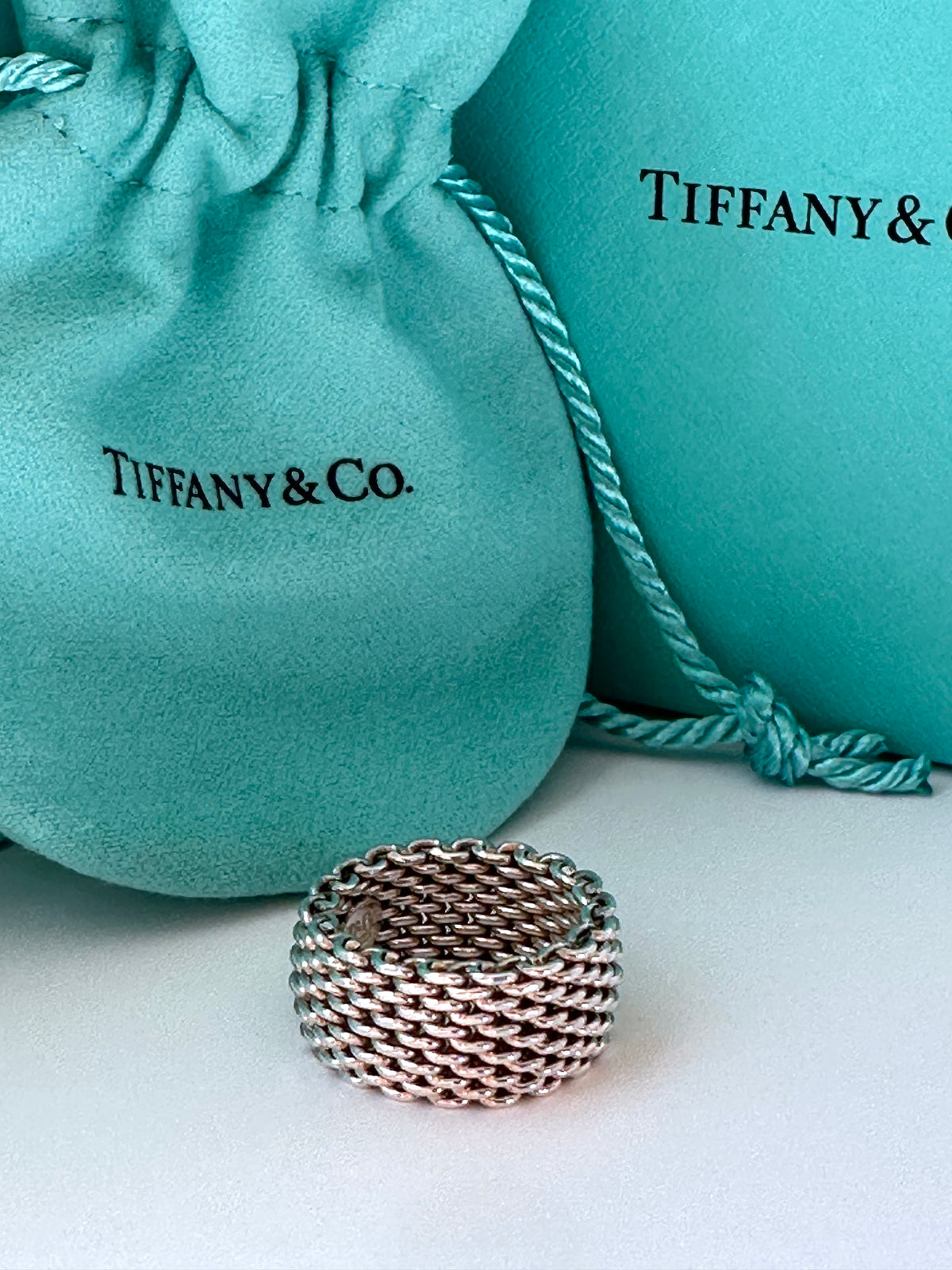 Tiffany & Co. Ring, Somerset Mesh, Size 5.5