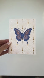 Butterfly Note Card | Vintage Glasswing