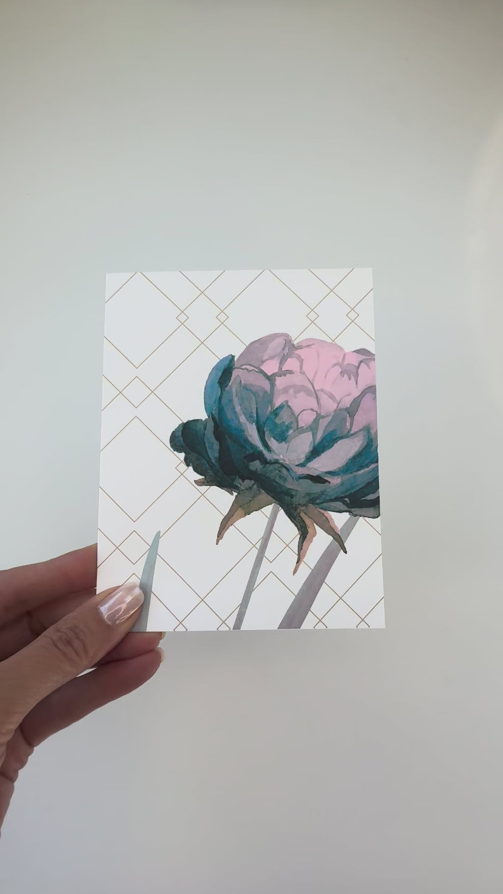 Peony Note Card | Soft Lines