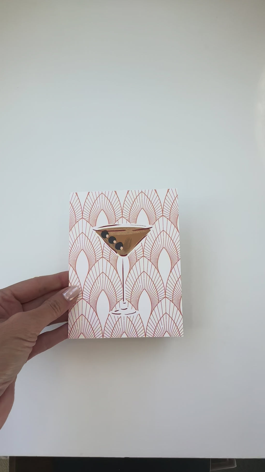 Martini Cocktail Note Card | Cheers, Darling